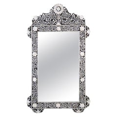 Contemporary Moorish Moroccan Style Mother of Pearl Inlaid Wall Mirror