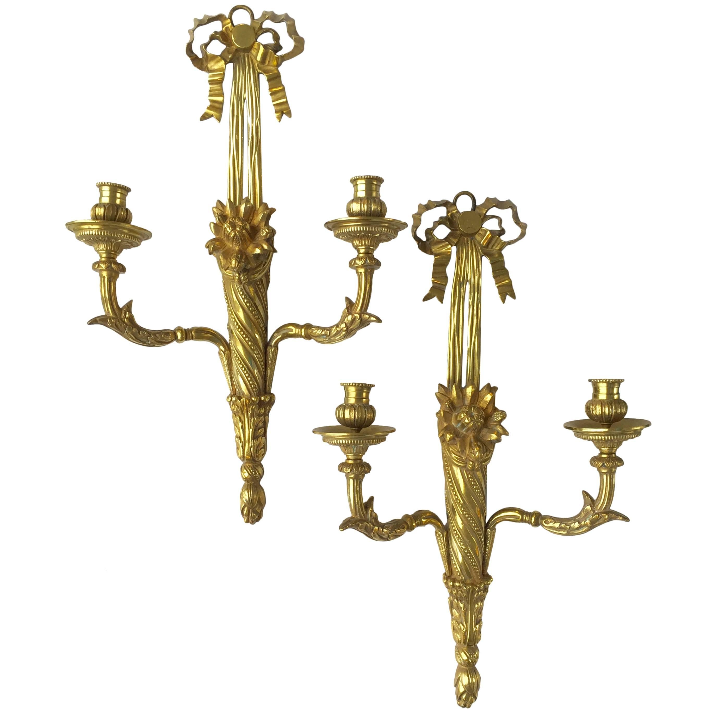 Pair of Wall Sconces, Louis XVI For Sale