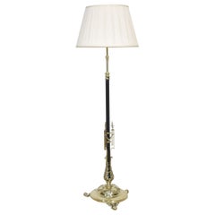 Lampe standard télescopique en laiton