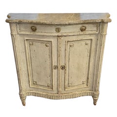 19th Century French Louis XVI Painted Cabinet