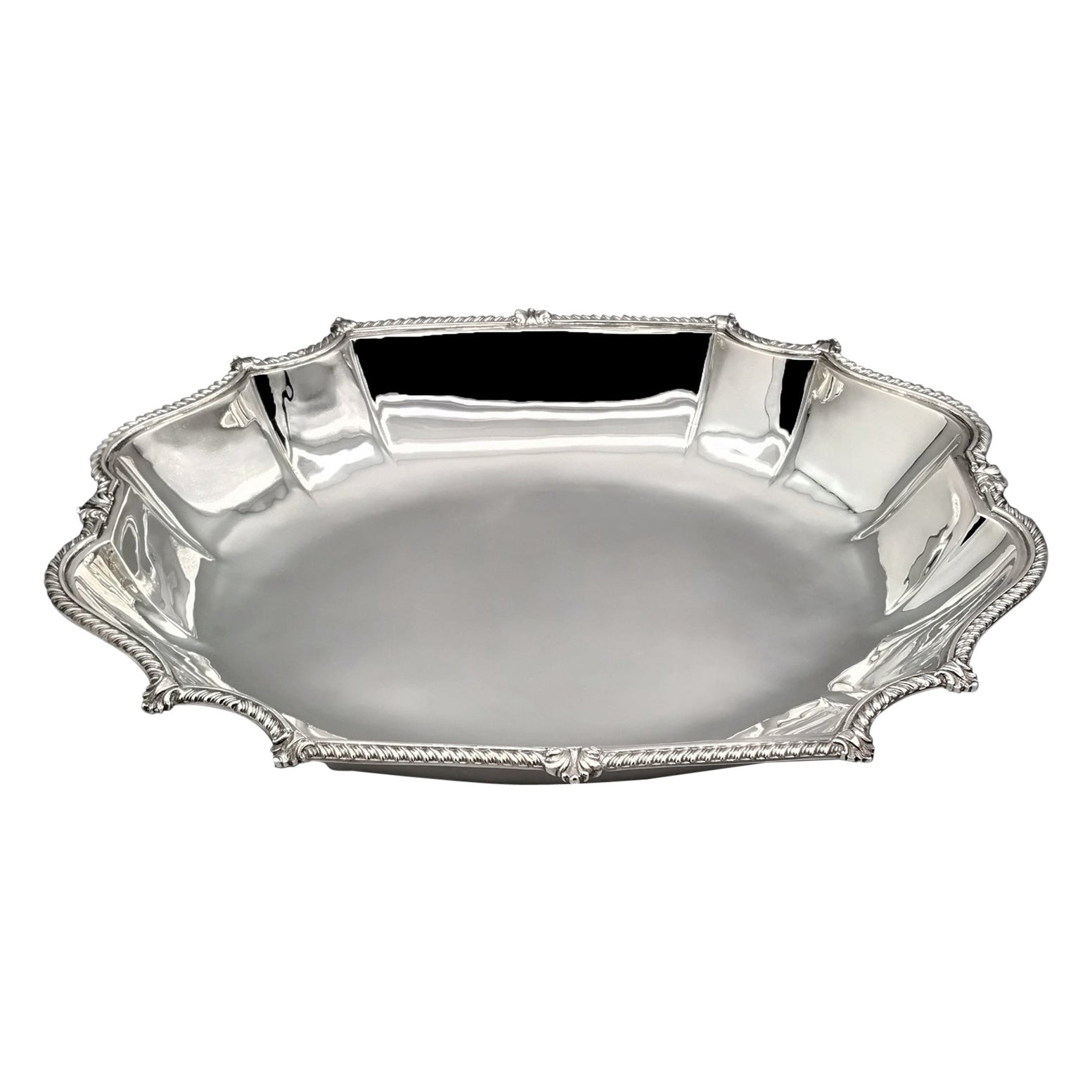 XXI Century Italian Solid 800 Silver Centerpiece Queen Ann Style