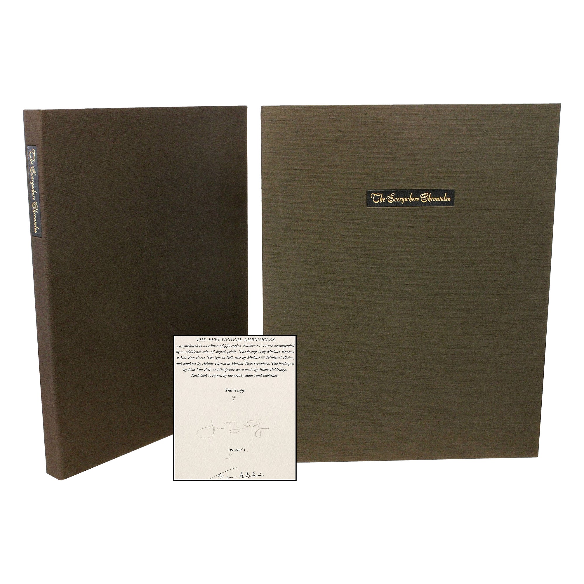 Jamie BALDRIDGE. The Everywhere Chronicles. 21st Ed 2009 SIGNED LIMITED EDITION