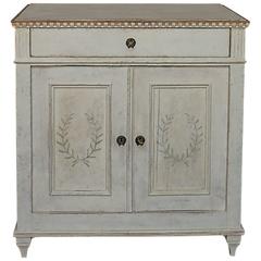 Vintage Swedish Sideboard with Painted Decoration