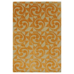 Rug & Kilim’s Modern Geometric Rug in Beige and Gold Tones “Kaleidoscope”