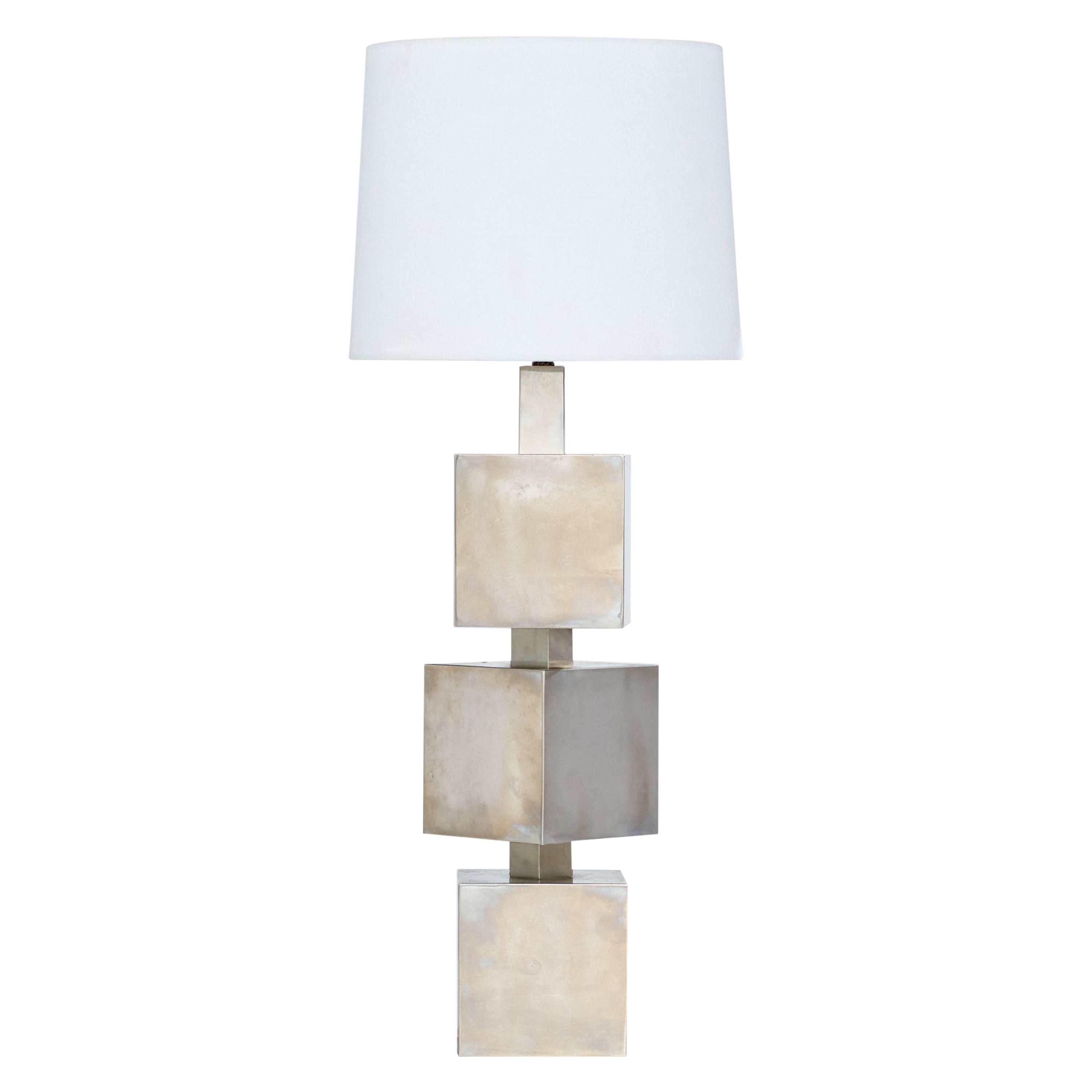 Italienische Designerin, Tischlampe, Metall, Italien, 1970er Jahre im Angebot