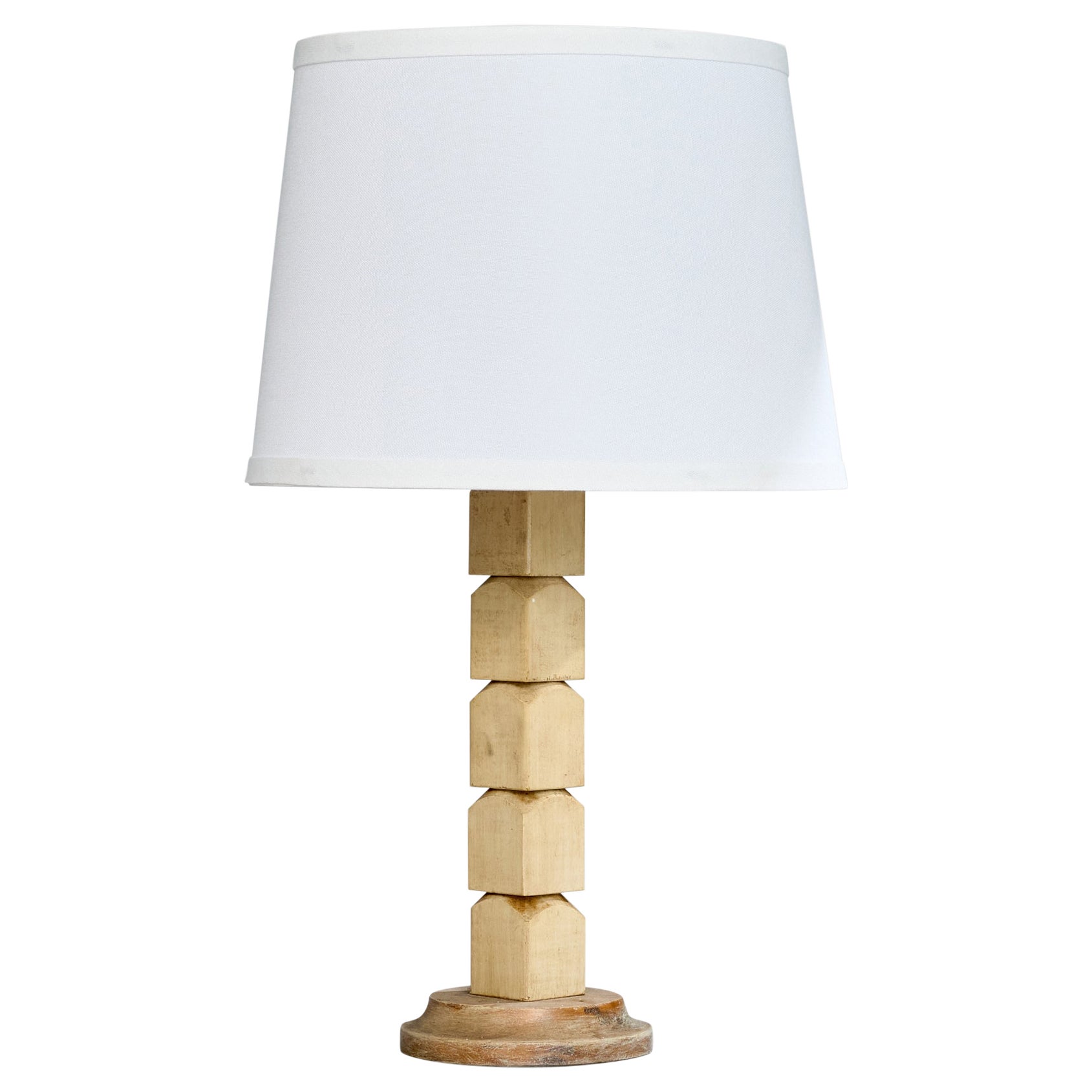 American Designer, Table Lamp, Wood, USA, 1950s