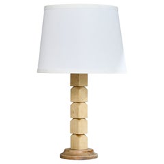 American Designer, Table Lamp, Wood, USA, 1950s