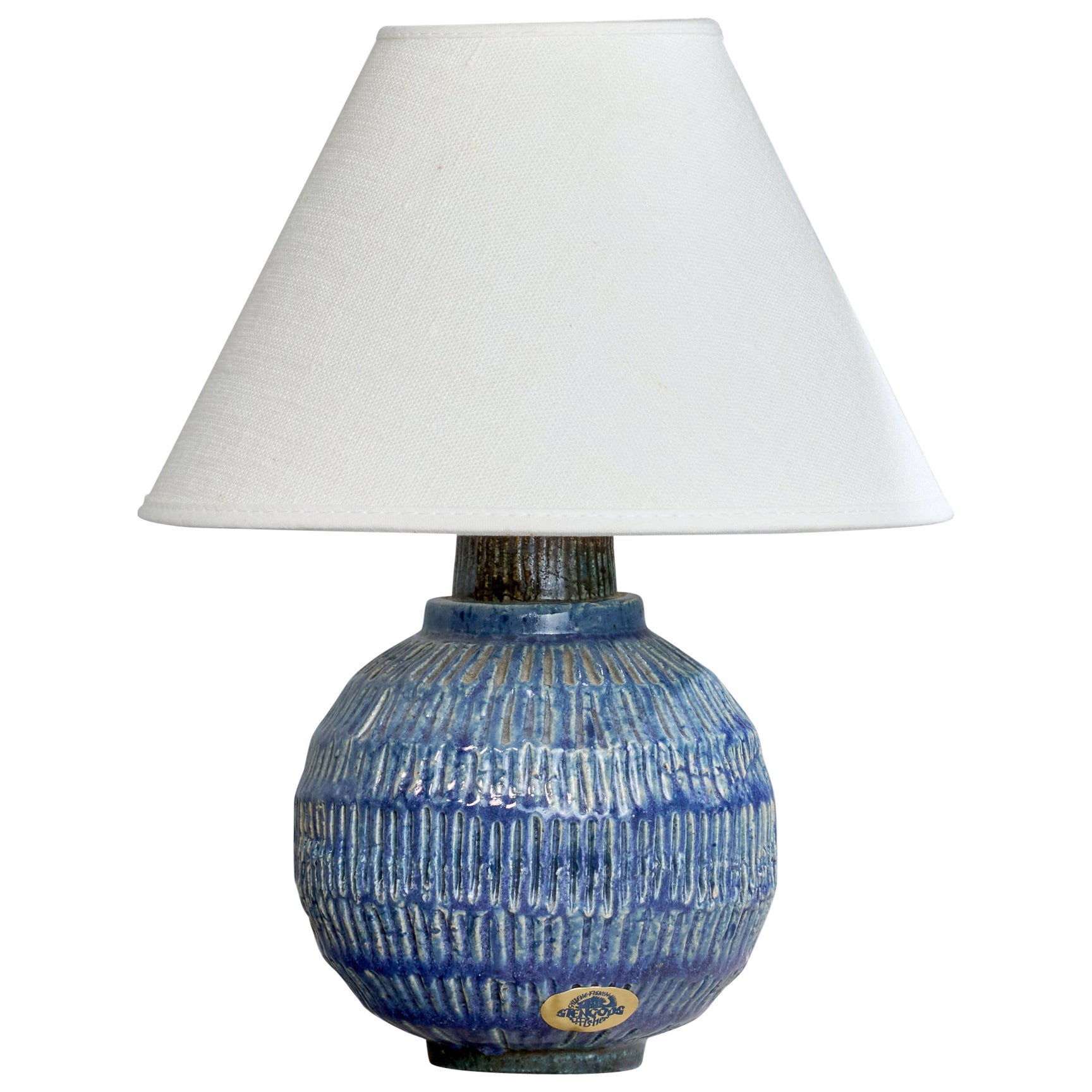 Fischer Stengods, Lampada da tavolo, Gres, Svezia, anni '60