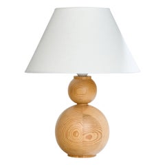 Swedish Designer, Table Lamp, Pine, Sweden, 1970s