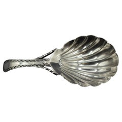Antique c. 1770-80 English Sterling Silver Tea Caddy Spoon