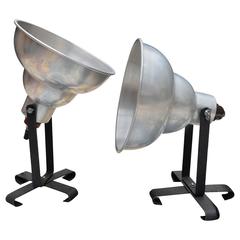 Industrial Metal Grey Table Lamp