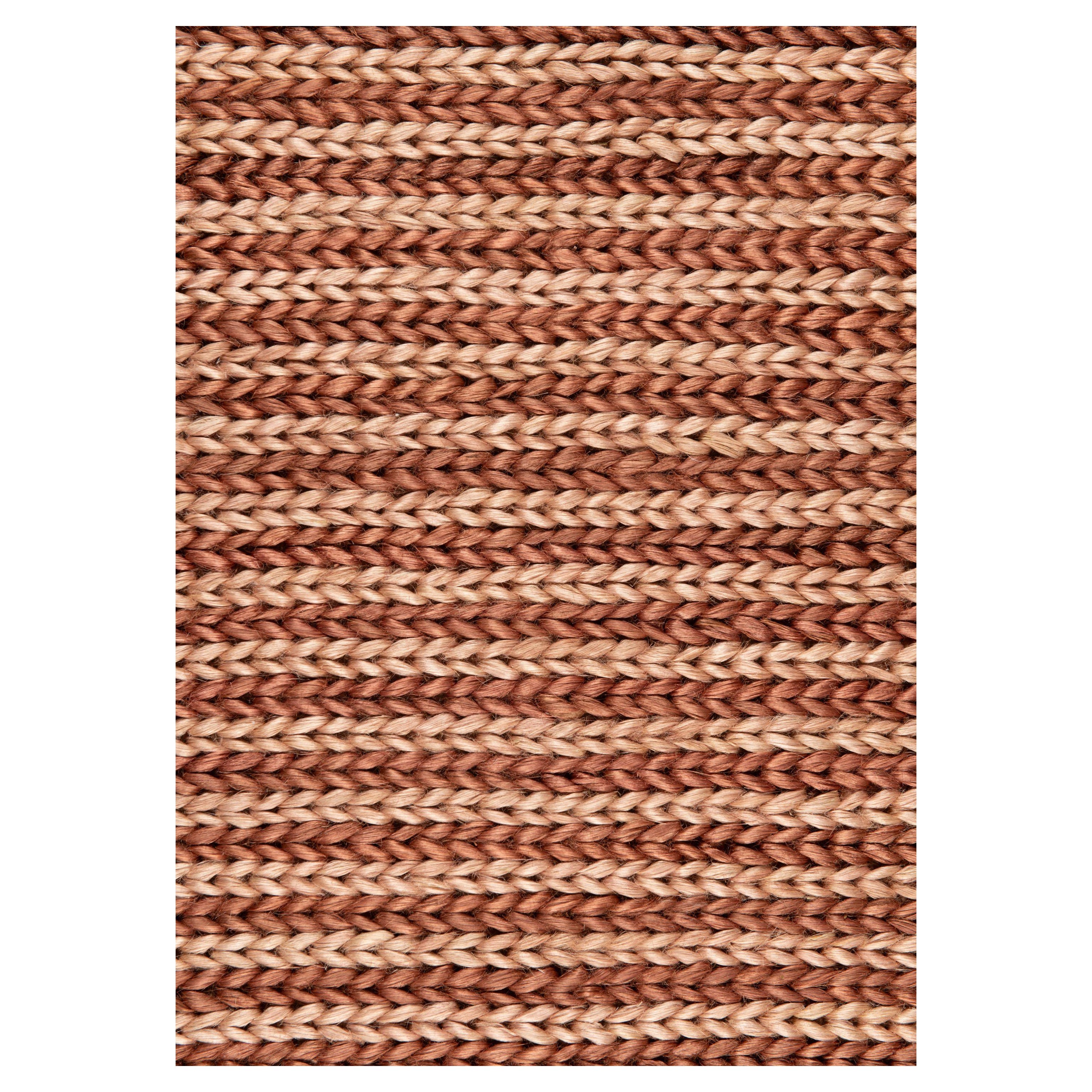 Contemporary Jute Braid Rug, 15' x 20', Bisque Pink and Topaz