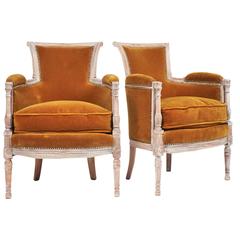 Early 19th Century Pair of French Directoire Style Bergères
