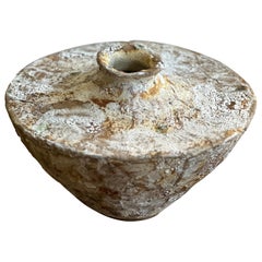 Vaso fatto a mano in gres a spirale