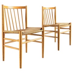 Jørgen Bækmark Spindle Back Oak Side Chairs for FDB Møbler, Denmark, c.1960