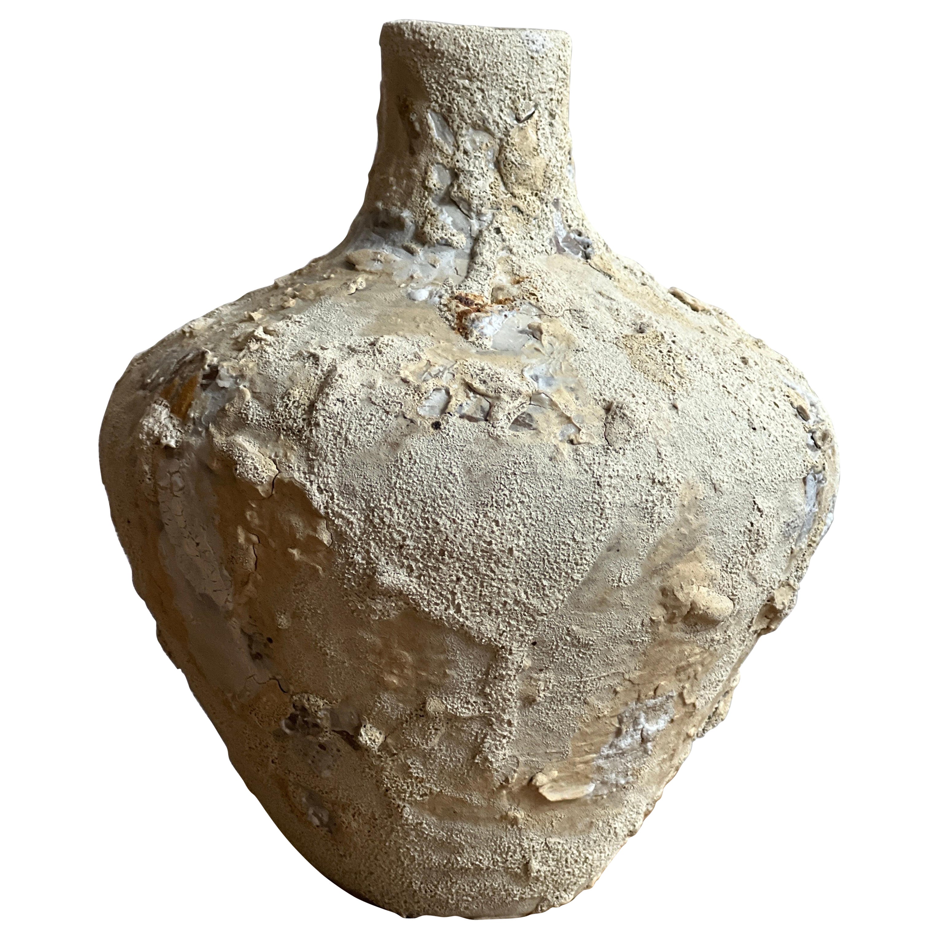 Vaso rustico in terracotta fatto a mano in bobina Piccolo in vendita