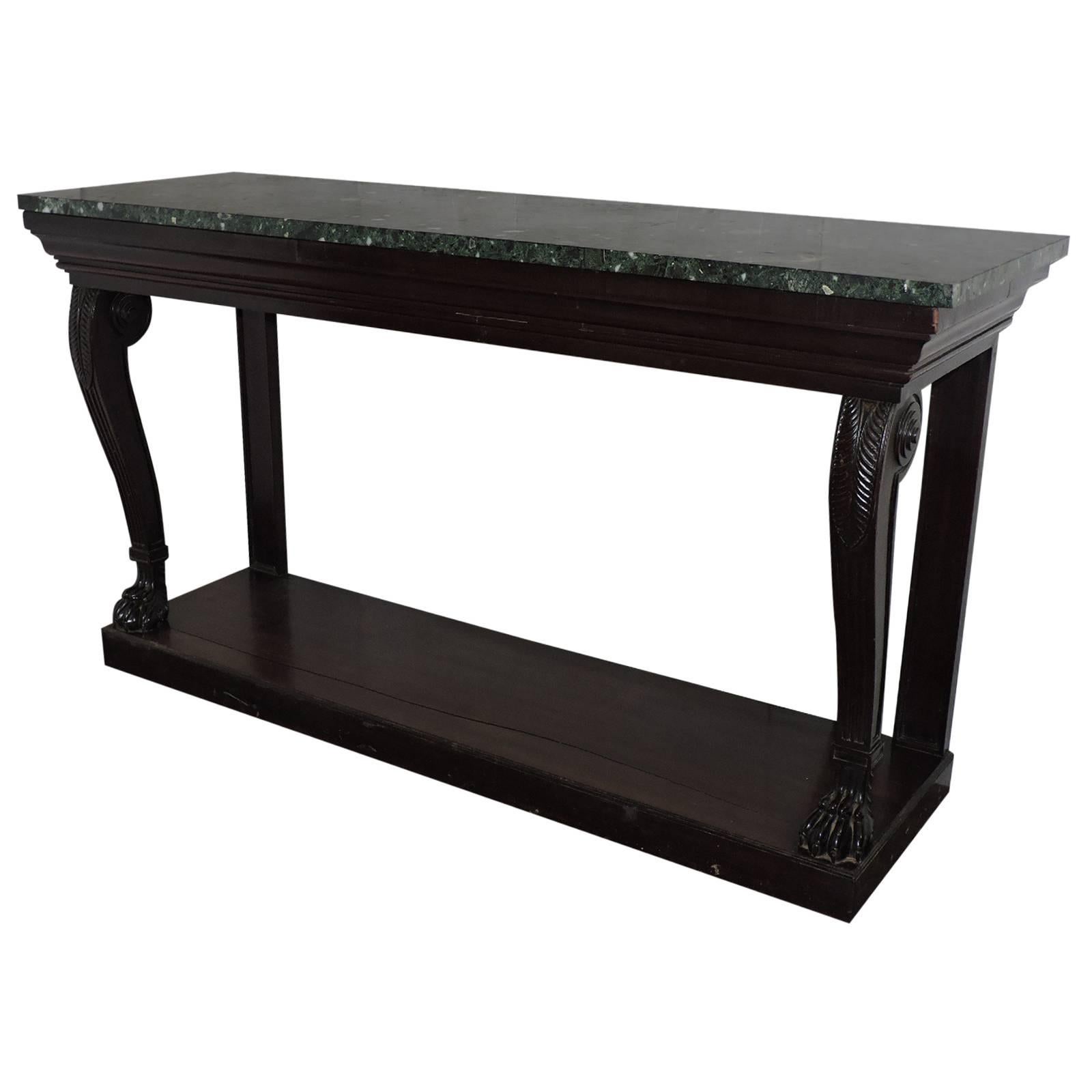  Classical Empire Marble-Top Console Table