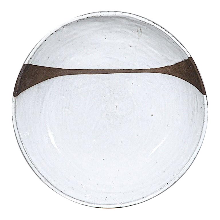 Piatto astratto da parete in ceramica di Pyot Thiry Vallauris Francia, anni '70