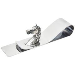 Signed Hermes Rare Polished Silver-Plate Paper Holder/Desk Accessory 1