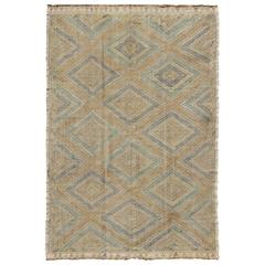 Vintage Turkish Eembroidered Kilim