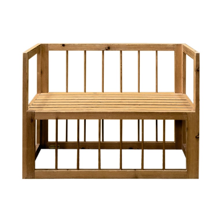 Elegant Compact Pine Bench