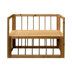 Elegant Compact Pine Bench