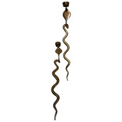 Pair of snakes sconces italy circa 1960