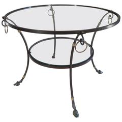 Late 20h Century Iron Patinated Low Round Table, circa 1960-1970