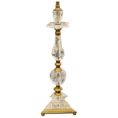 French Rock Crystal Table Lamp