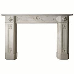 Reproduction of 19th Century English Regency Mantel Carved in Statuary