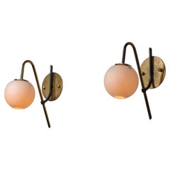 Raffinierte italienische Mid-Century-Modern-Wandleuchter, 1950er Jahre