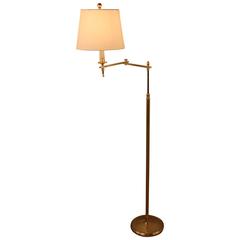 French Bronze Swing Arm Floor Lamp