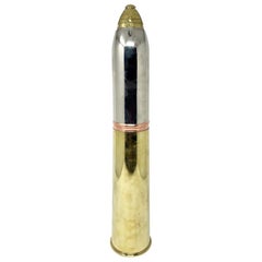 Shaker cocktail américain ancien en métal argenté Gorham Artillery coquillage, vers 1918
