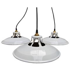 Hospital White Enamel Industrial Pendants 5