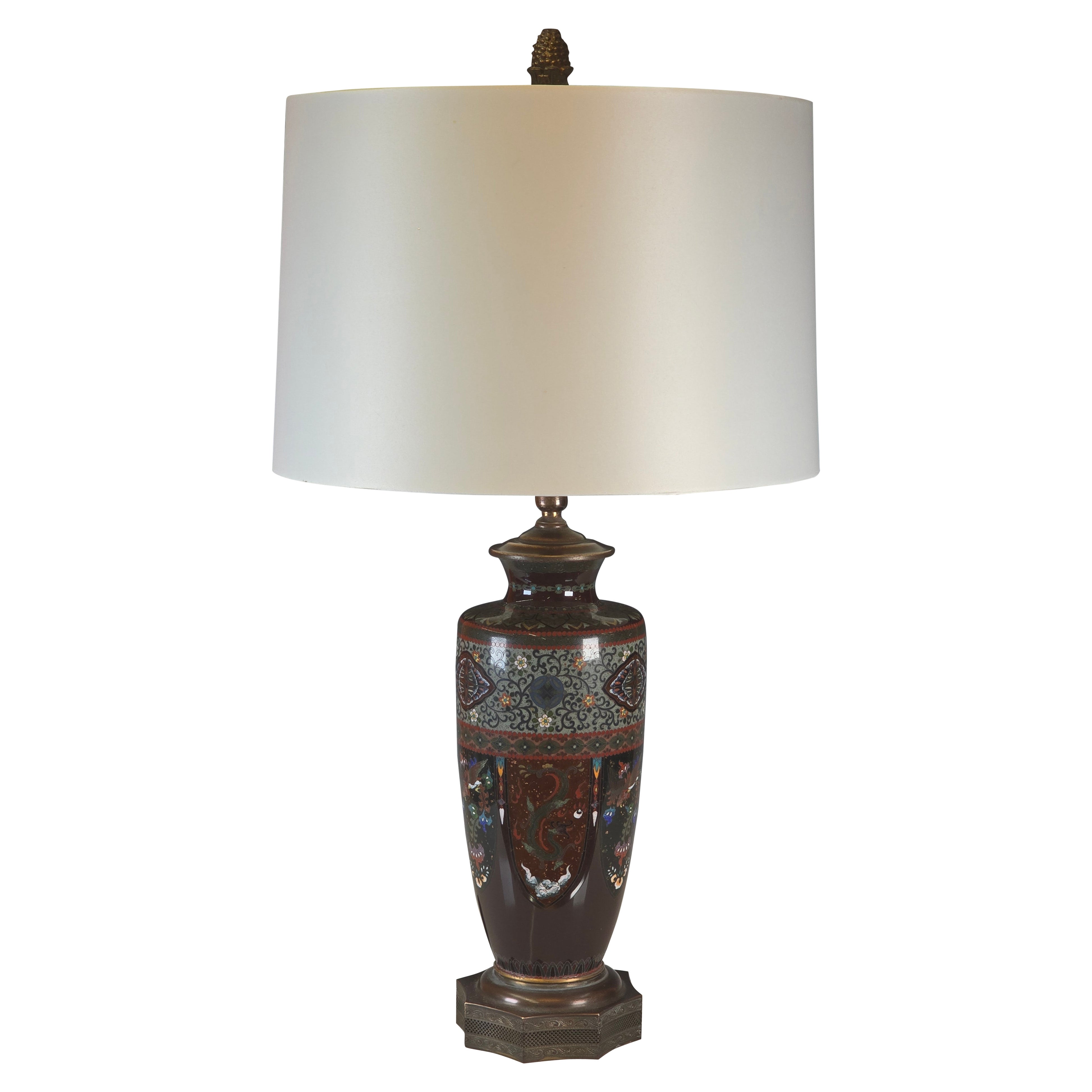 Meiji period Cloissone Lamp
