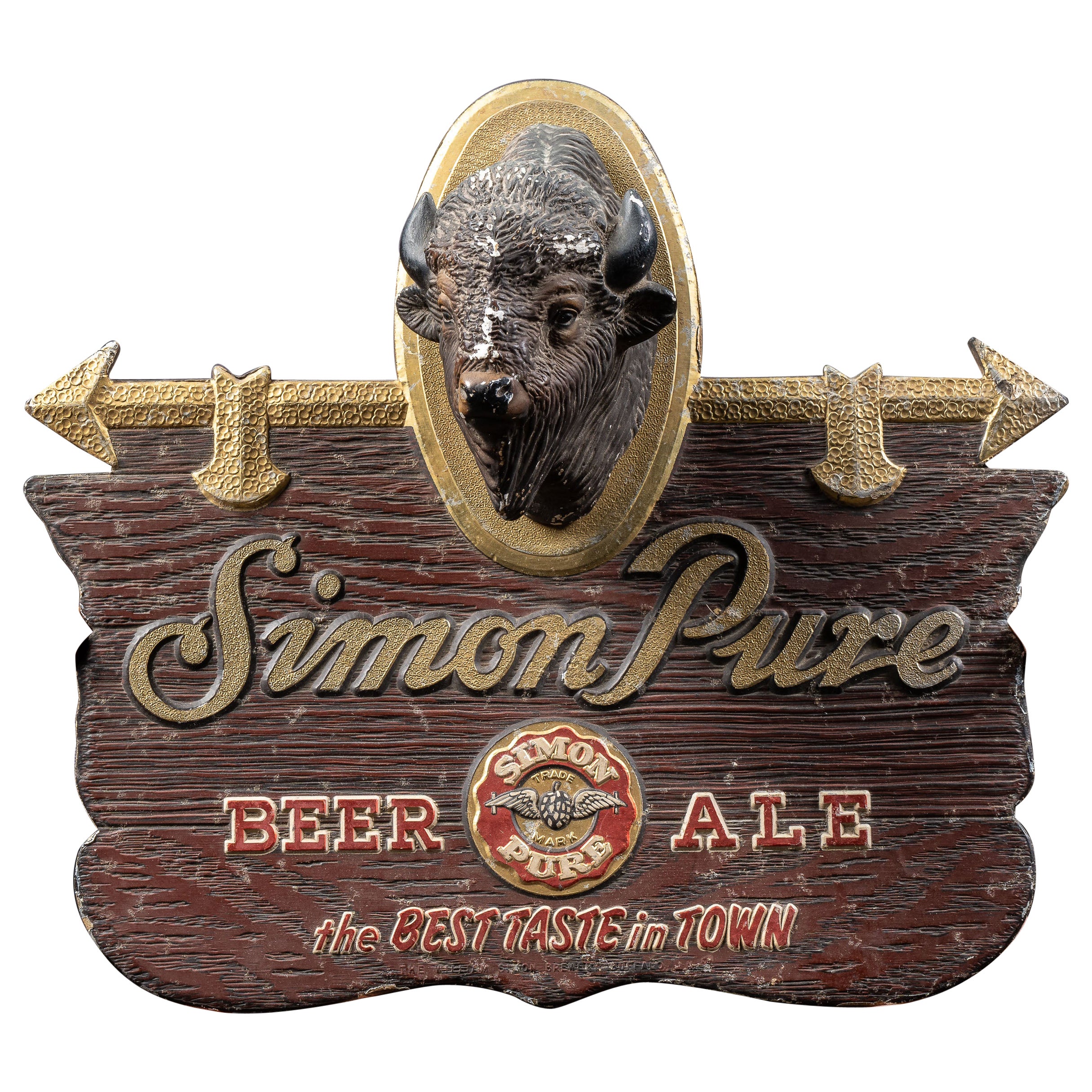 Vintage Simon Beer Dimensional Advertising Sign