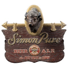 Vintage Simon Beer Dimensional Advertising Sign