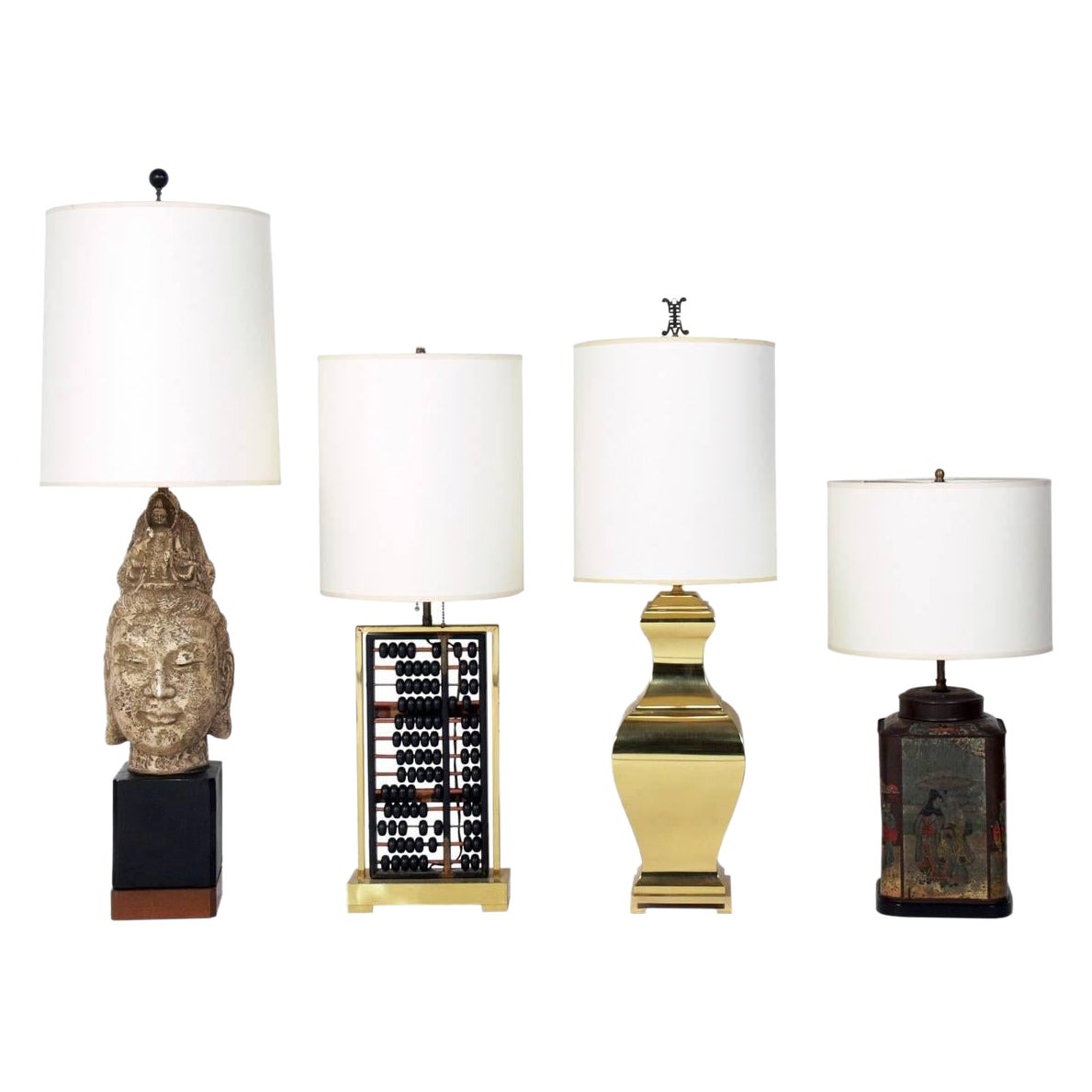 Selection of Asian Influenced Lamps 
