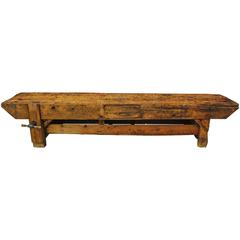 19th Century Pine Working Bench Table