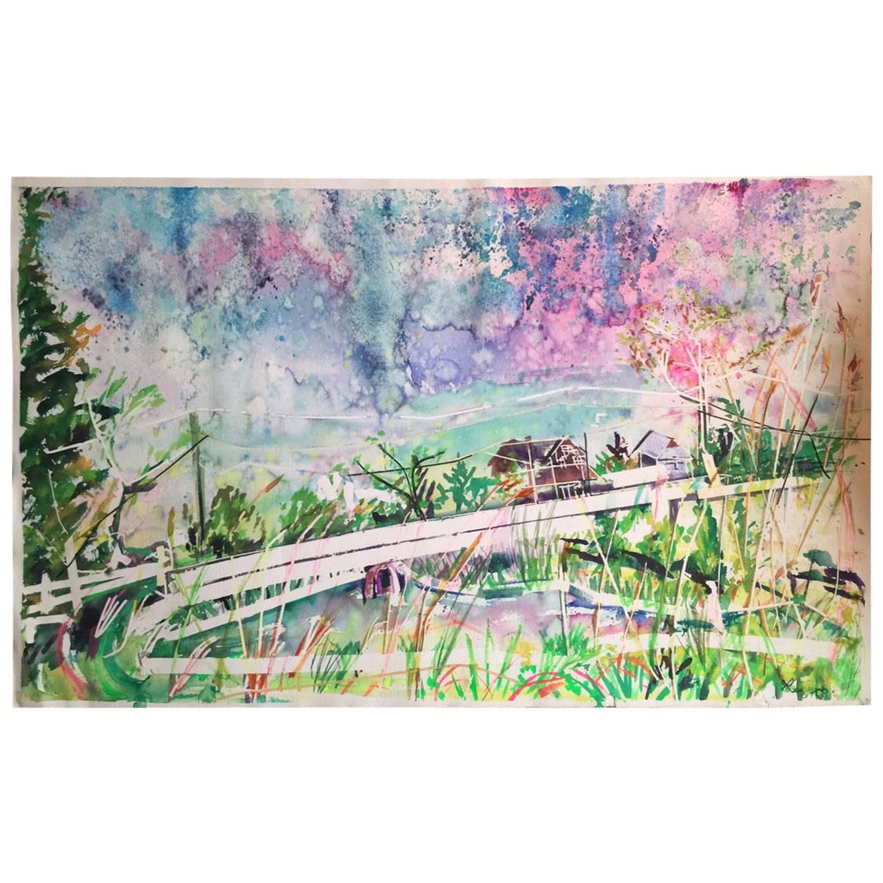 Original Watercolor Painting by Ruth Rogers-Altmann For Sale