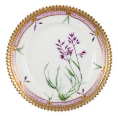 Royal Copenhagen Flora Danica Assiette latérale en porcelaine avec fleurs.