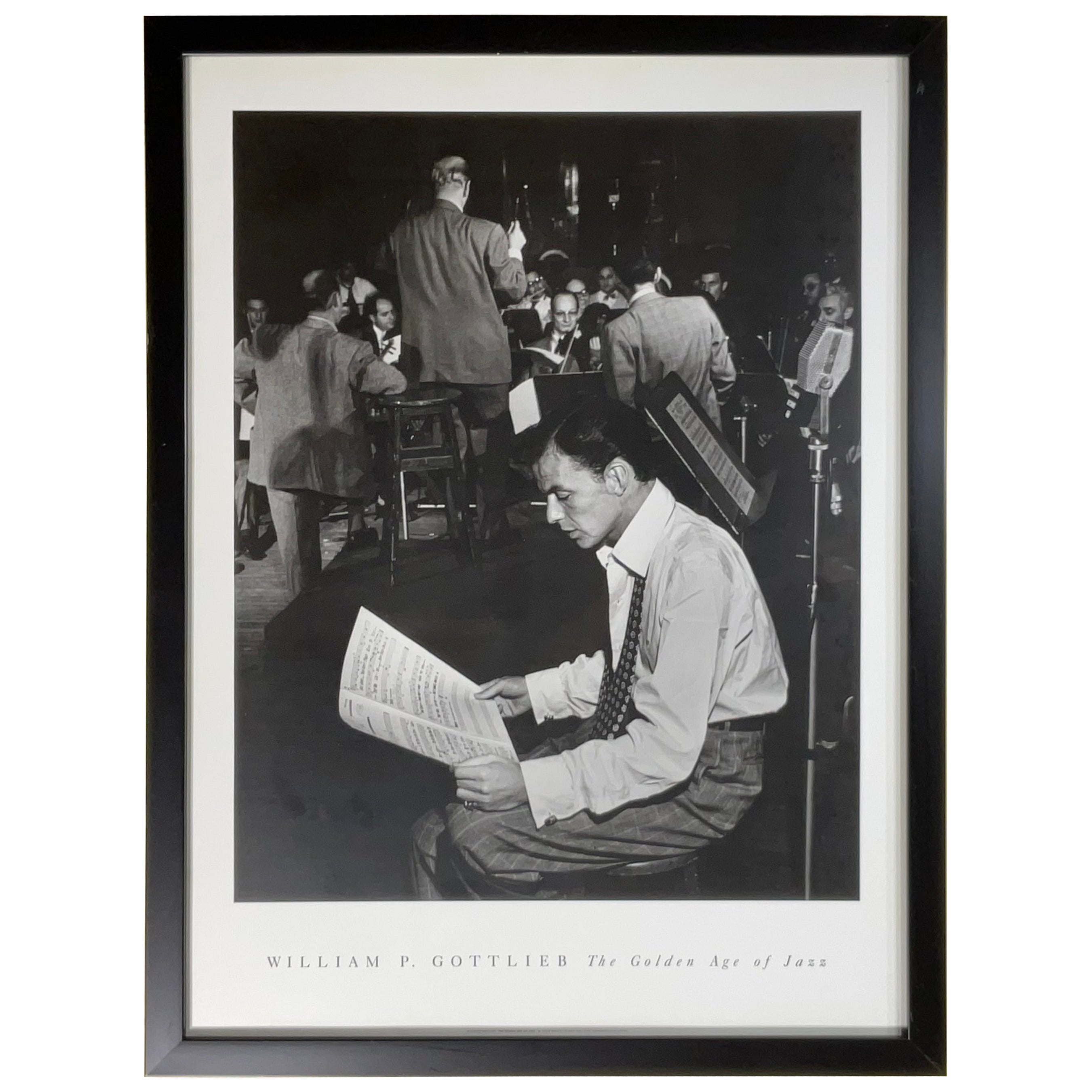 Gerahmte William P. Gottlieb Fotografie von Frank Sinatra