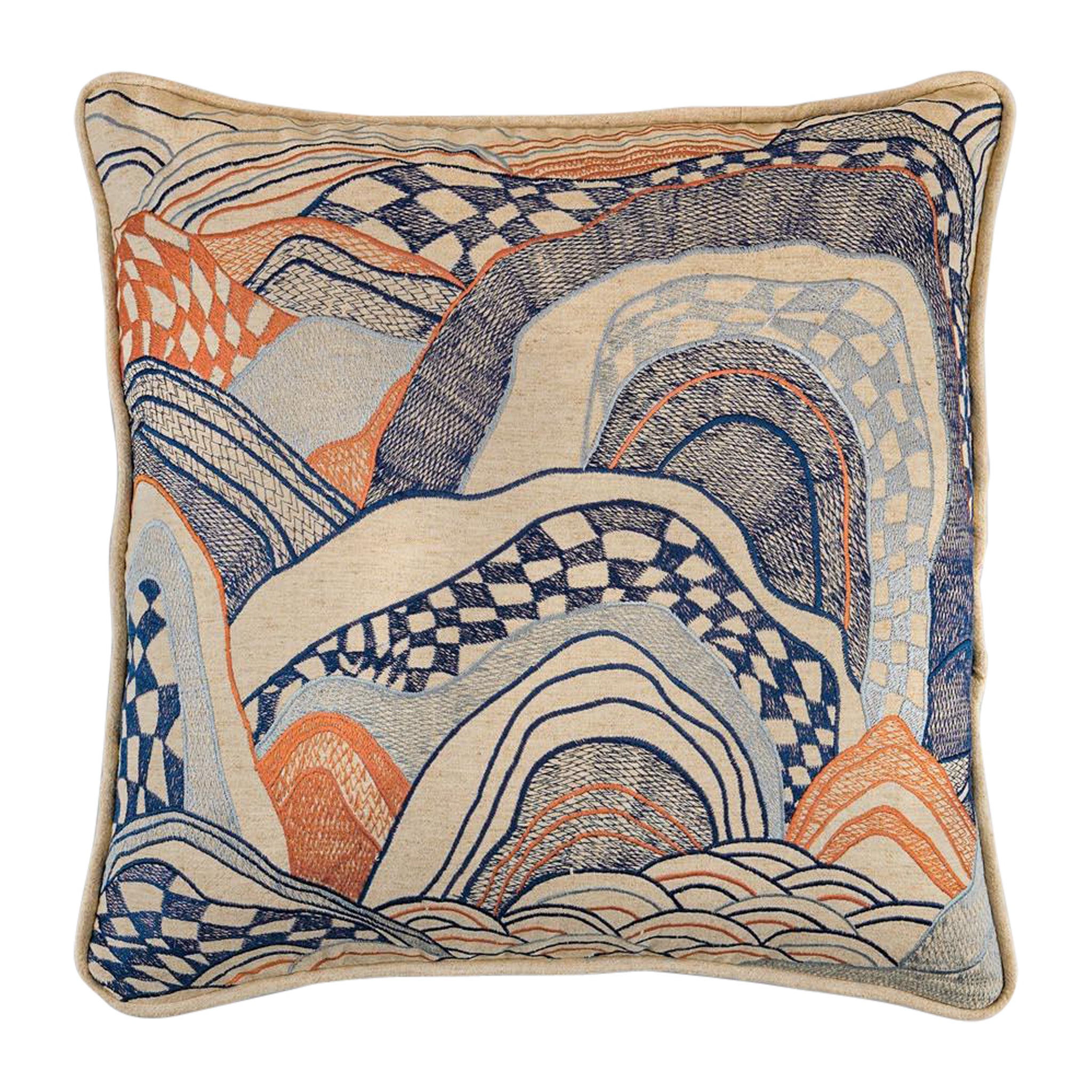 Cojín Dreamscape Azul Pequeño de Lino, Viya By Vikram Goyal

Contempla la encarnación tangible de un ensueño: una caprichosa colección de tejidos inspirados en el manuscrito Rajput del siglo XVII 