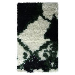 Rug & Kilim’s Moroccan Style Custom Rug Sample in White, Black and Green