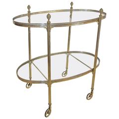 French Brass Bar or Tea Cart