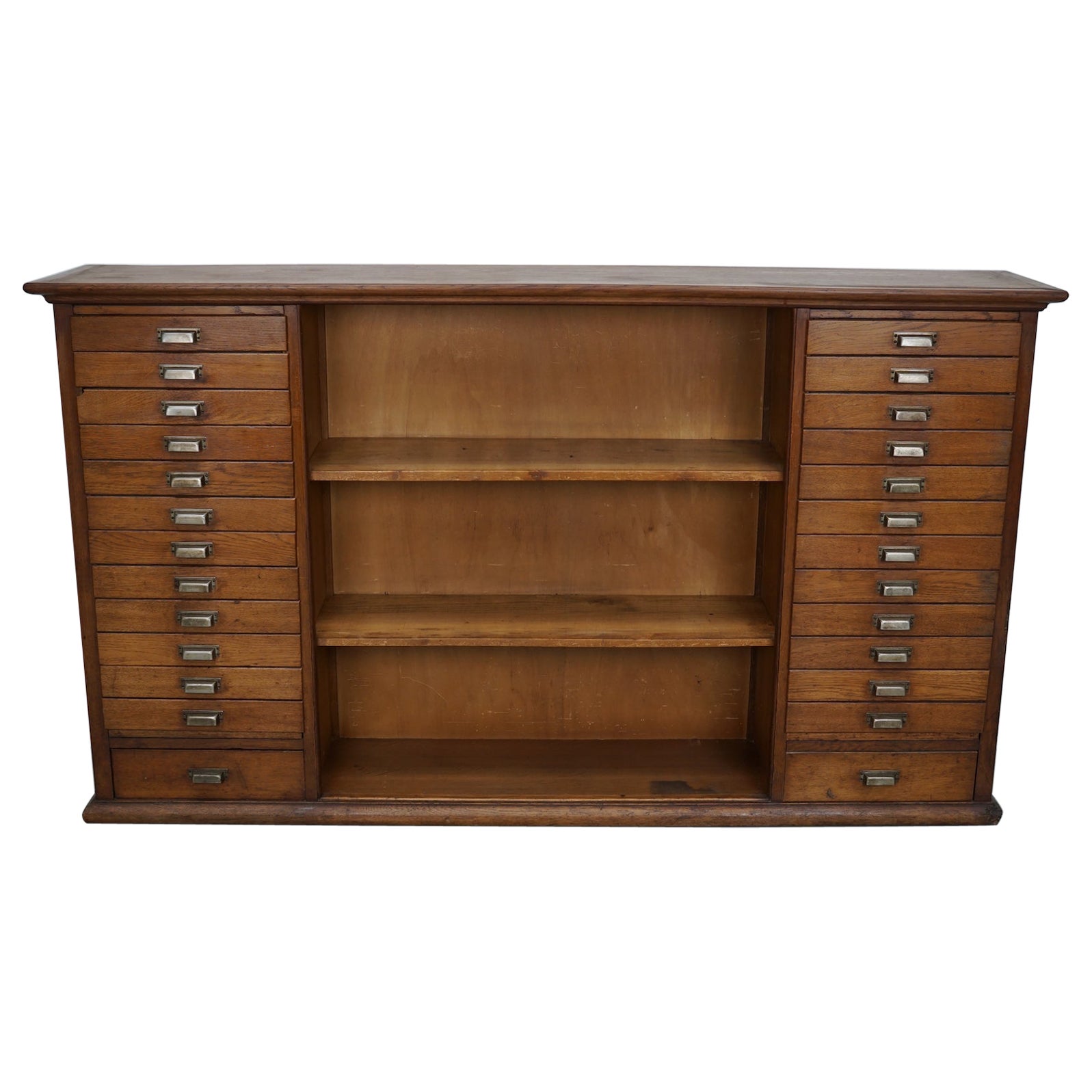 Credenza/archivio olandese d'epoca in Oak, anni '50