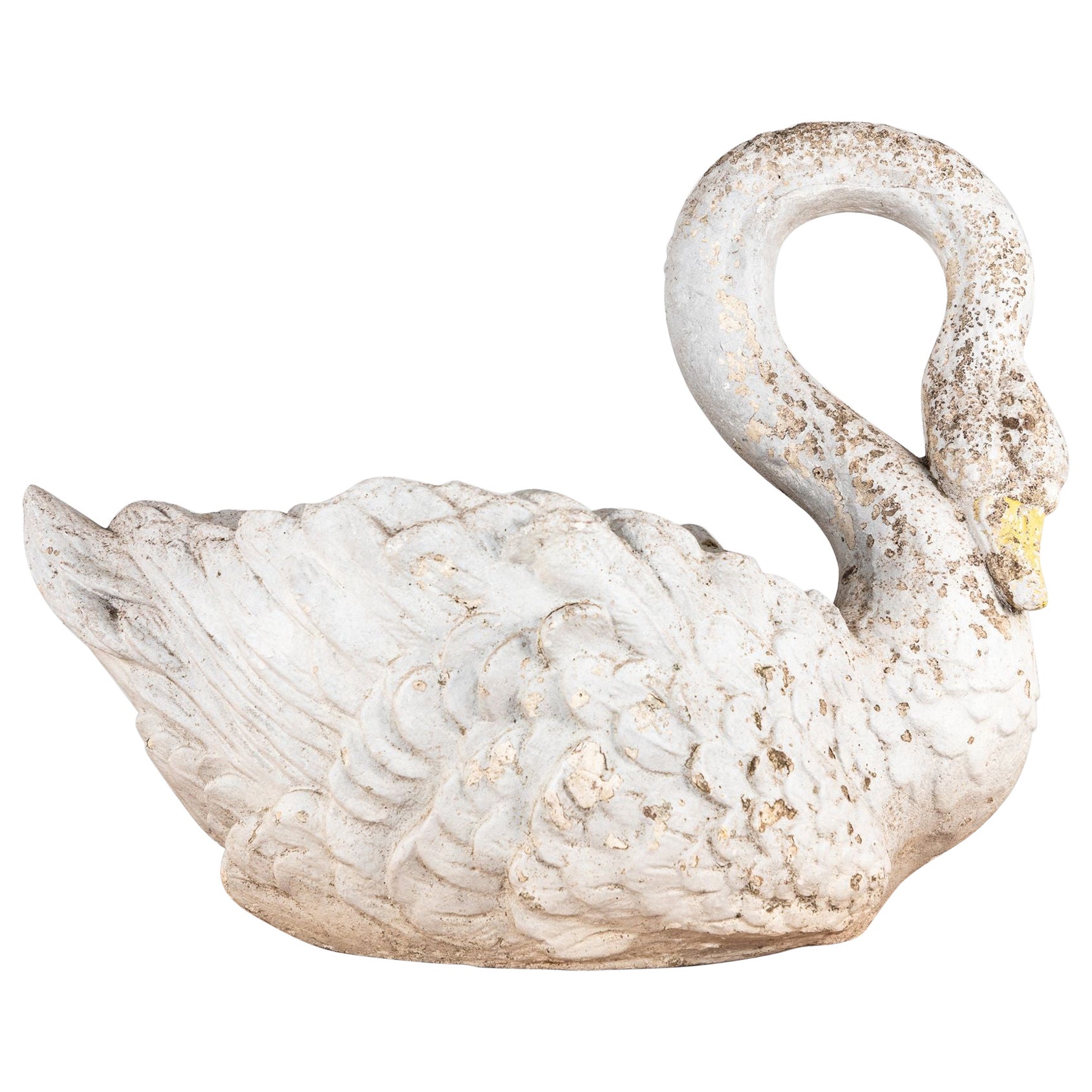 Reconstituted Stone Swan Planter, English Early 20th Century