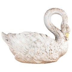 Reconstituted Stone Swan Planter, English Early 20th Century