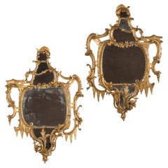 Pair of 19th Century English Rococo Style Mirrors