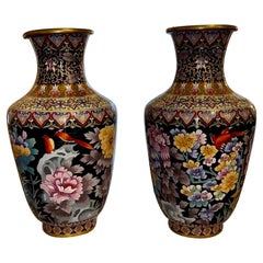 Pair of Chinese Cloisonne' Vases